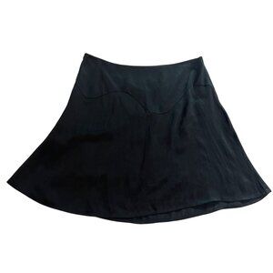 I DREAM FOR YOU Silk Mini Skirt in Black